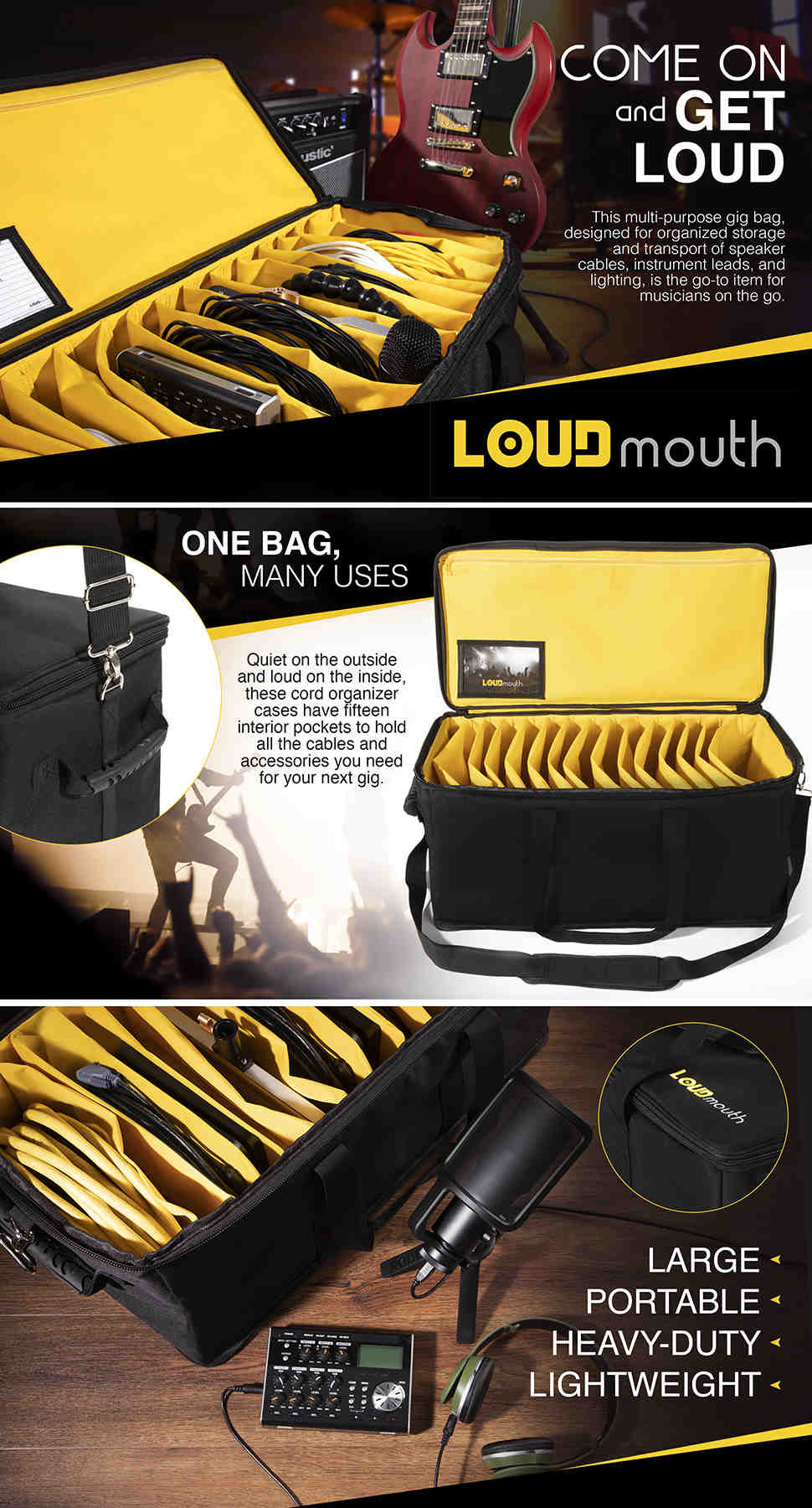 LOUDmouth Gear Cable File Bag for Musician